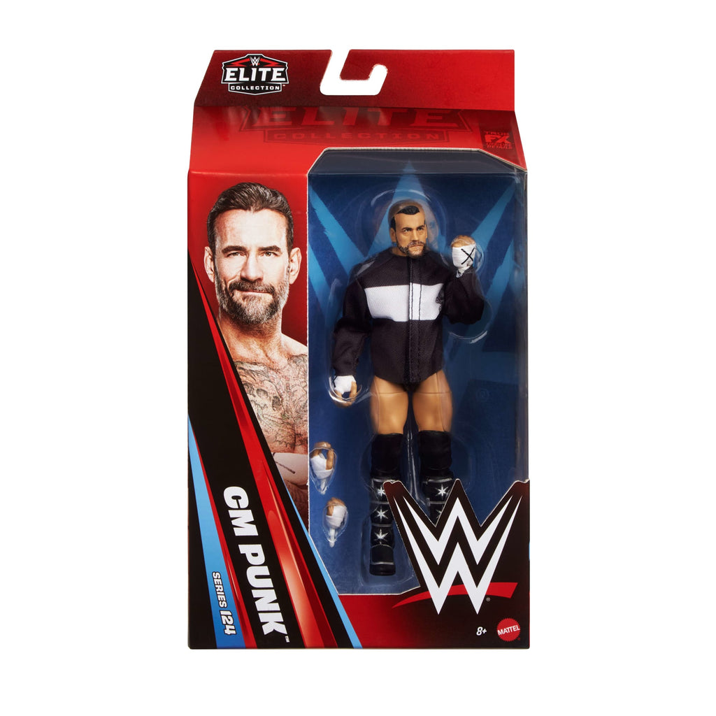 WWE Elite Cm Punk Action Figure, Series #124 Set, 6-Inch Collectible With Articulation & Accessories