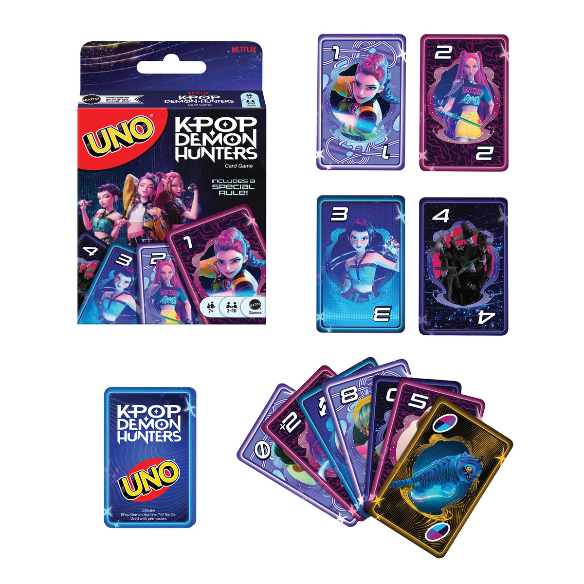 UNO KPop Demon Hunters Card Game For Kid, Adult & Family Nights With Movie-Inspired Deck
