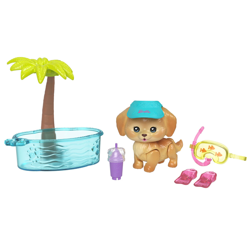 Barbie Dream Squad Pet Puppy And Pool With Color-Changing Accessories