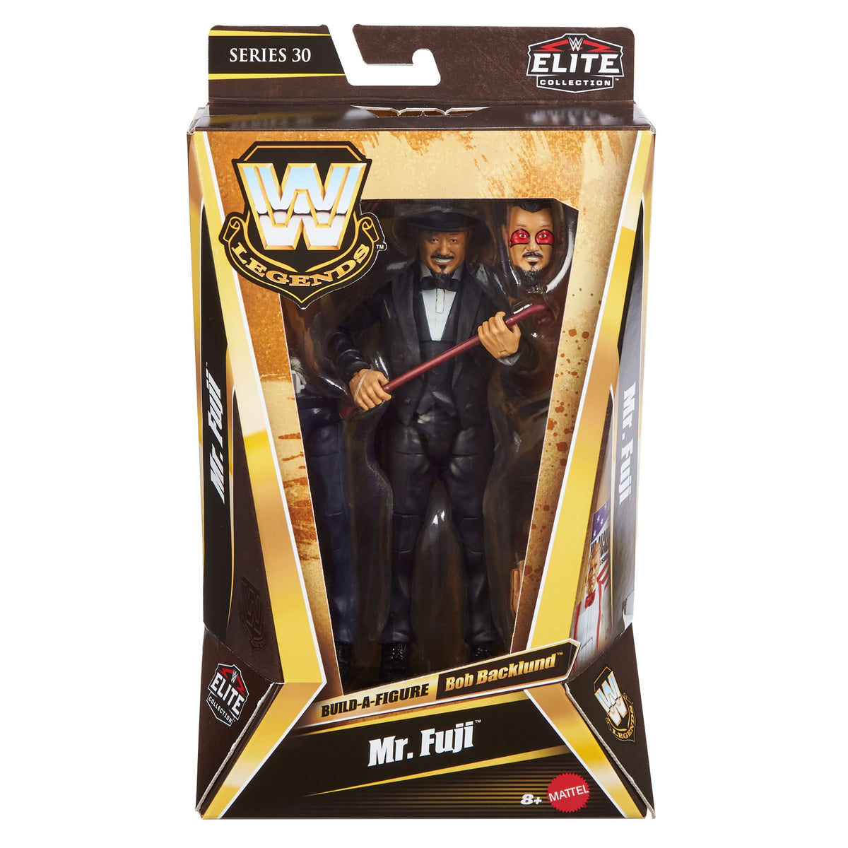 WWE Elite Legends Mr. Fuji Action Figure & Accessories, Series 30 6-inch Collectible Set