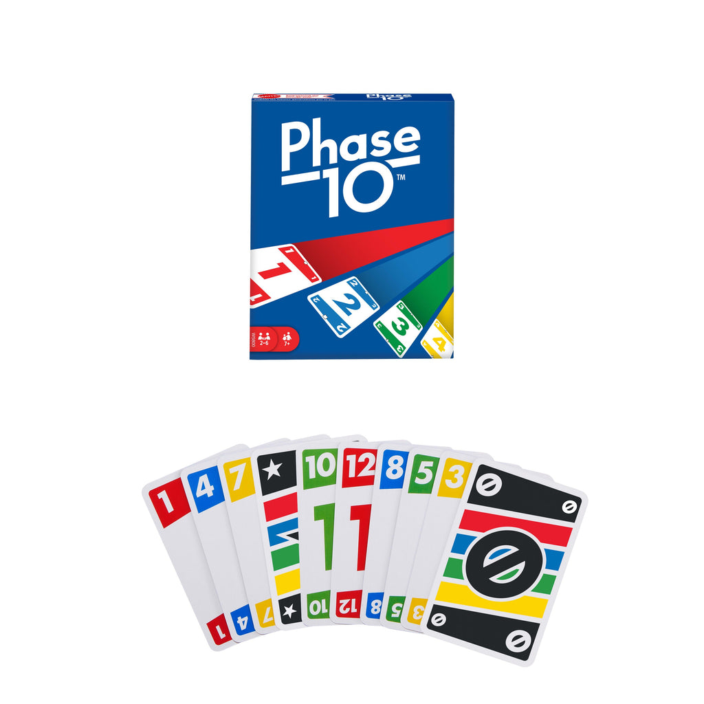Phase 10 Card Game With Color Blind Accessible Deck For Kid, Adult & Family Nights & Parties