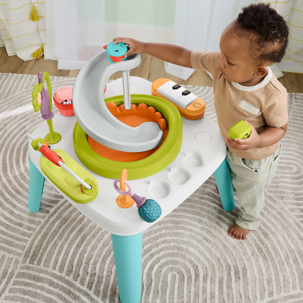Centre D’Activités Musicales Pour Bébés et Table de Jeu Pour Tout-Petits Singe Violet 2 en 1 Fisher-Price