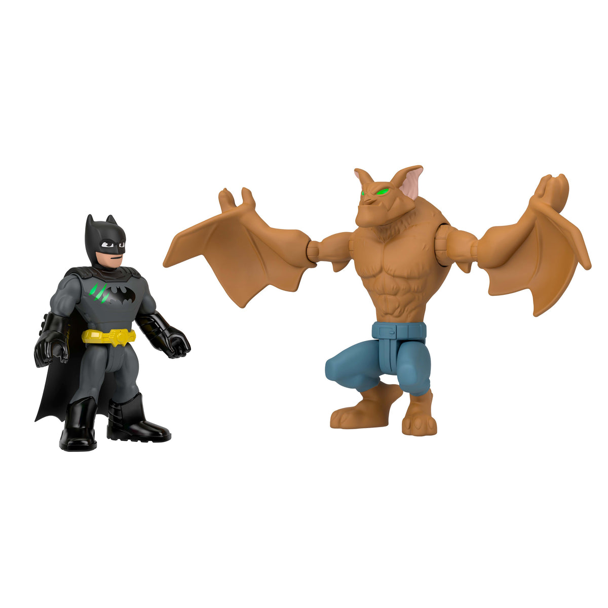 Imaginext DC Super Friends Batcopter vs Man-Bat Set With Batman, Man-Bat, Launching Disc