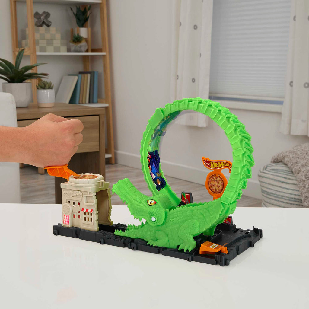 Hot Wheels City Pista de Brinquedo Nêmesis Cocodrilo