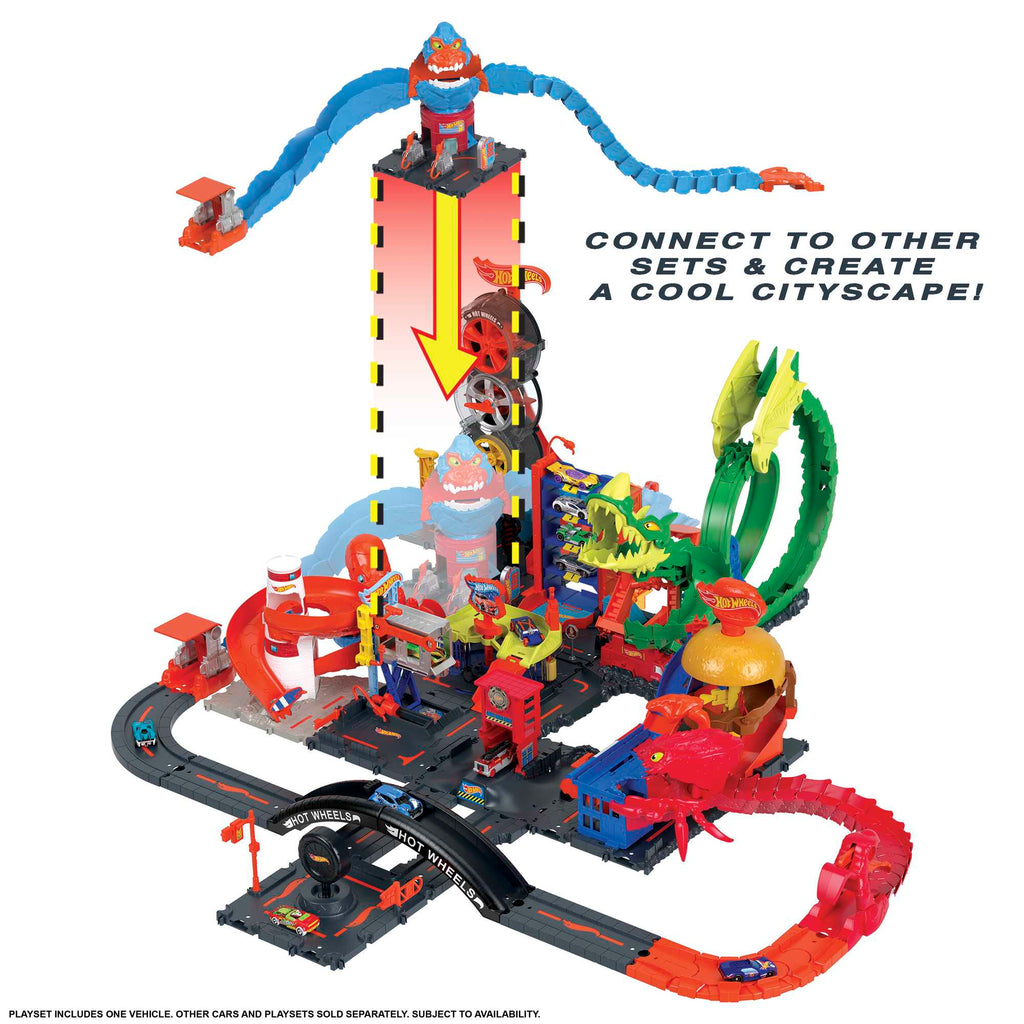 Hot Wheels City Wreck & Ride Gorilla Attack Playset With 1 Toy Car