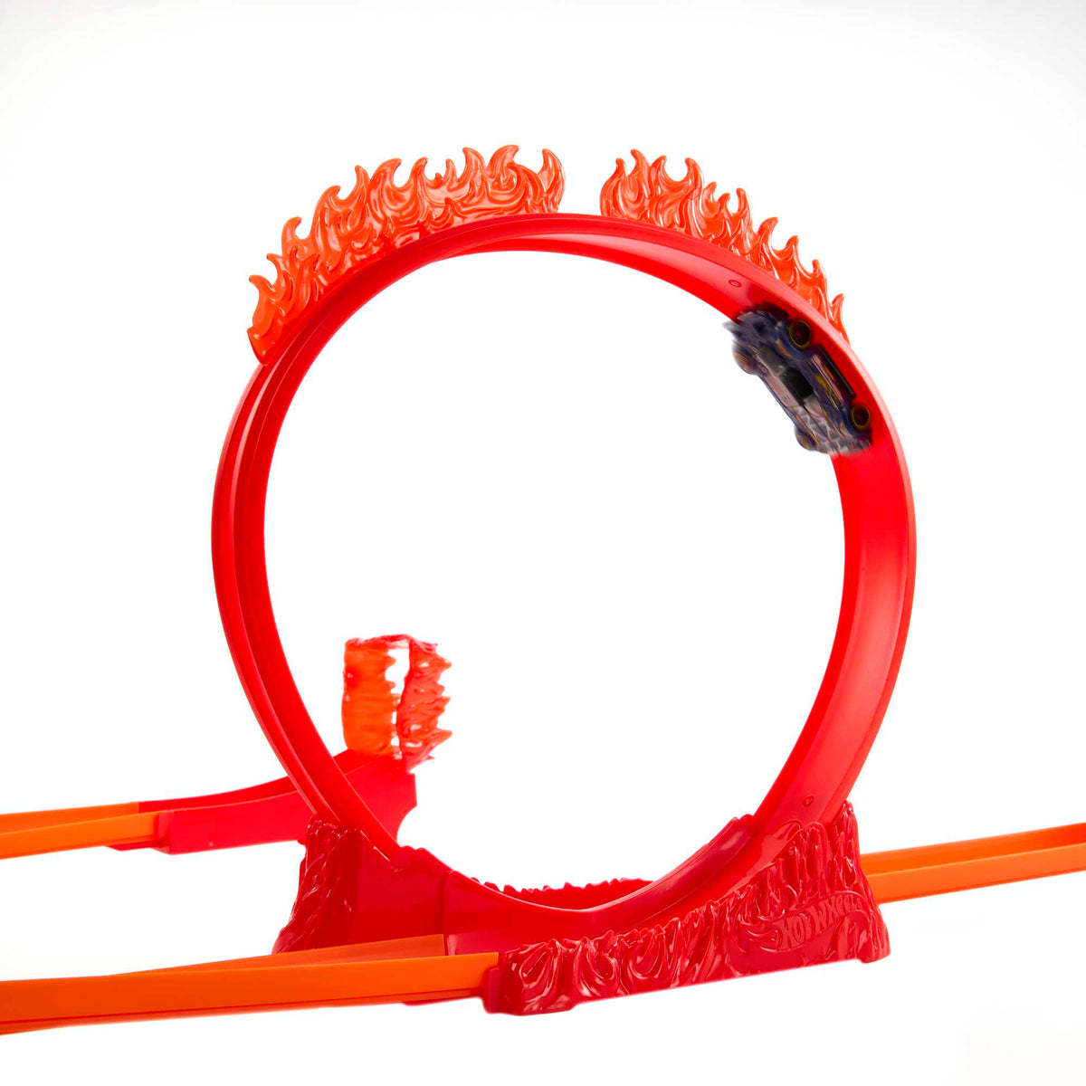 Hot Wheels Fire-Themed Track Building Set With 1 Hot Wheels Toy Car