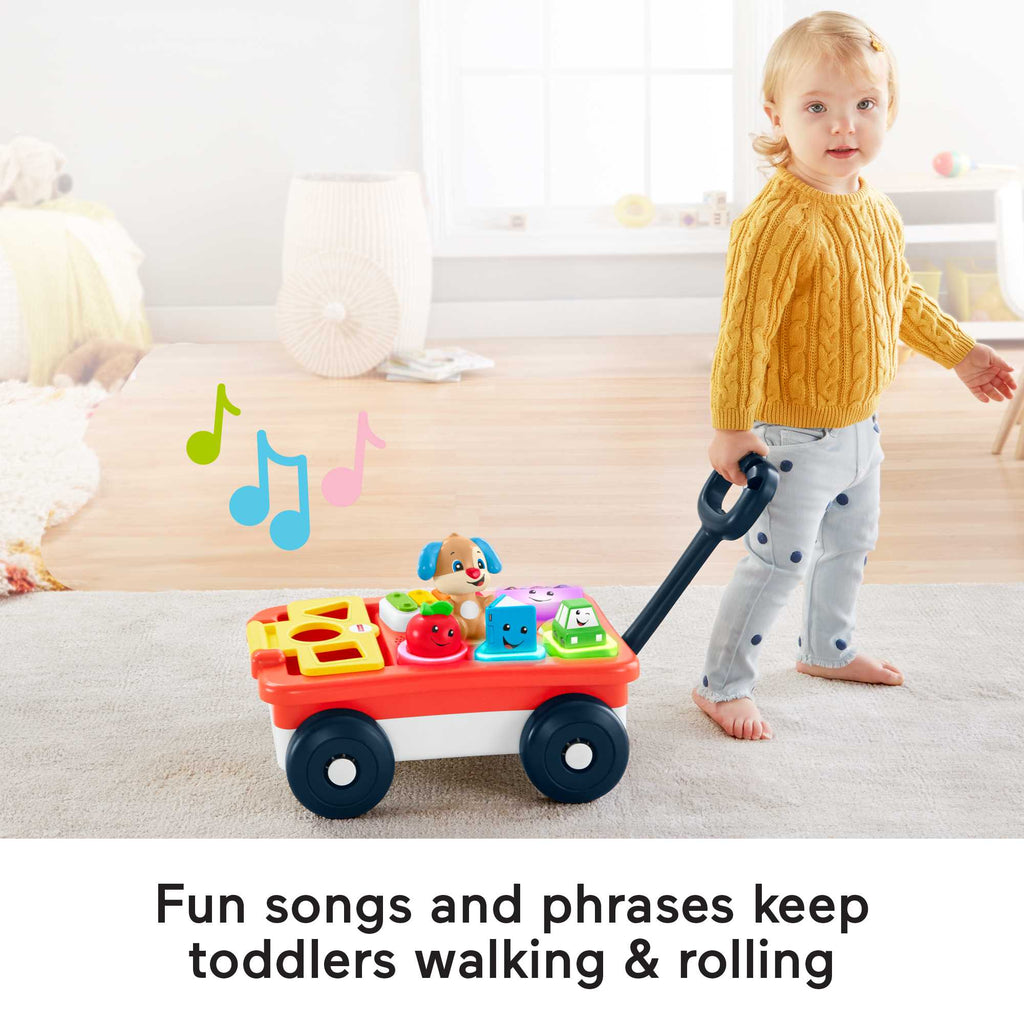 Fisher-Price Laugh & Learn Pull & Play Learning Wagon Baby & Toddler Toy With 4 Accessories