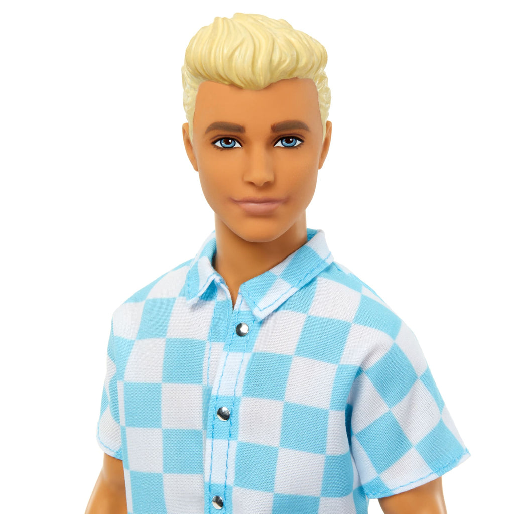Blonde Ken Doll With Swim Trunks And Beach-Themed Accessories