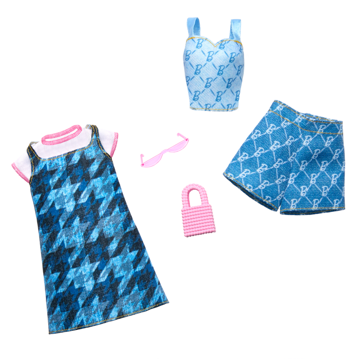 Barbie Tenues Coffret de 2 Tenues en denim et Accessoires