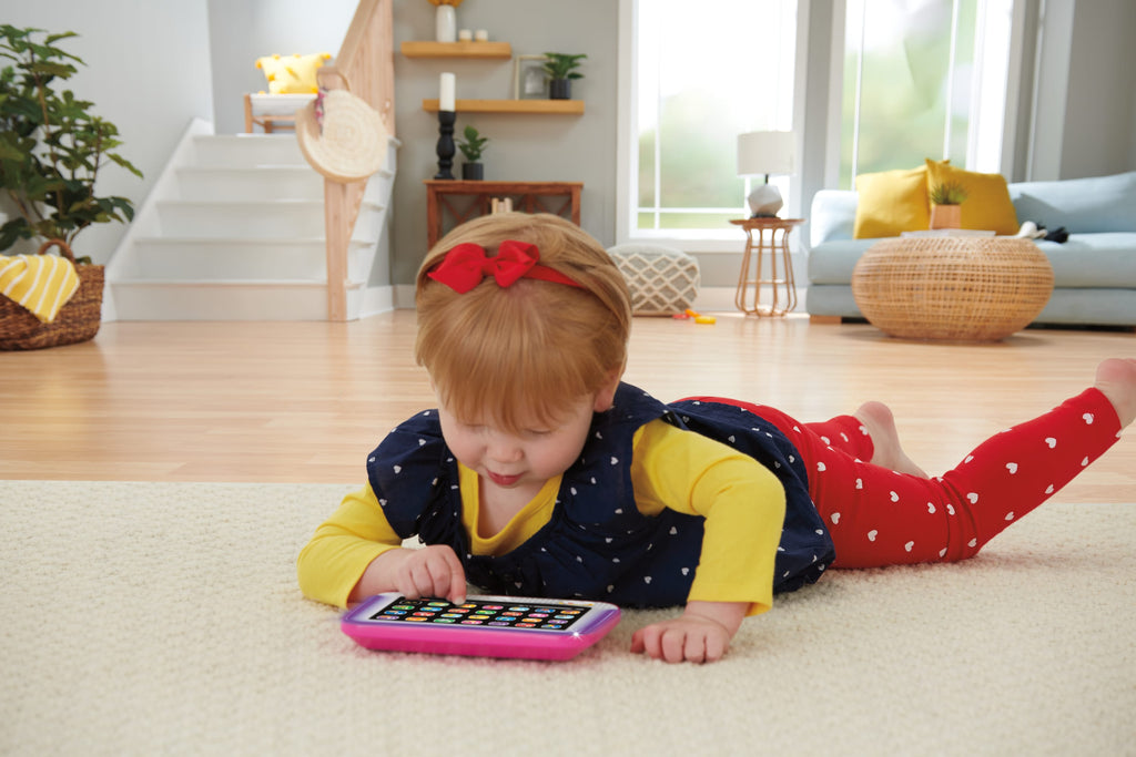 Fisher-Price Ríe y Aprende Juguete para Bebés Tablet De Aprendizaje Crece Conmigo Rosa