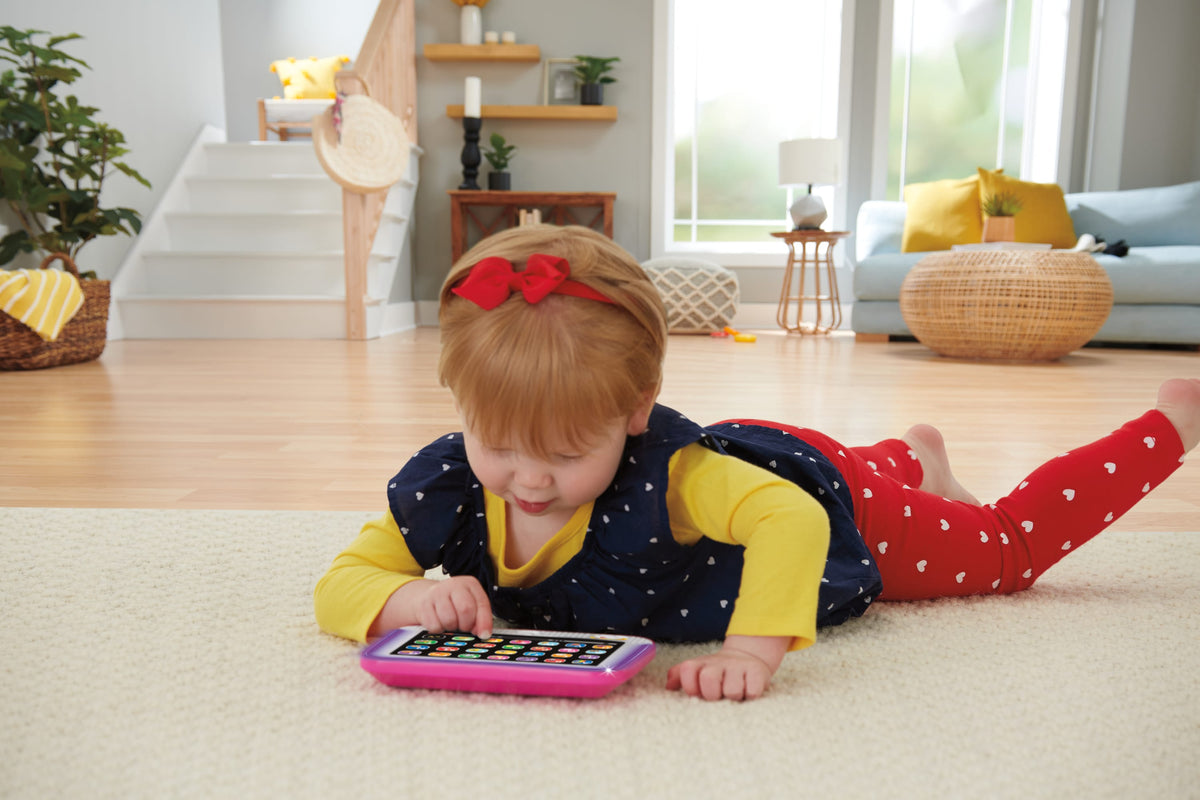 Fisher-Price Ríe y Aprende Juguete para Bebés Tablet De Aprendizaje Crece Conmigo Rosa