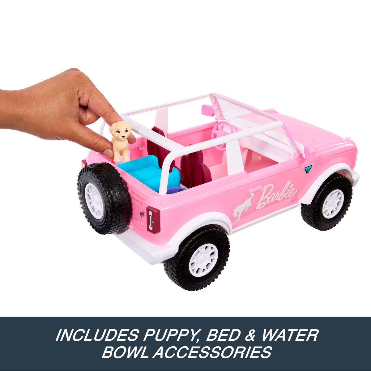 Hot Wheels RC Barbie Ford Bronco RC, Battery-Powered Remote-Control Toy Car With Accessories
