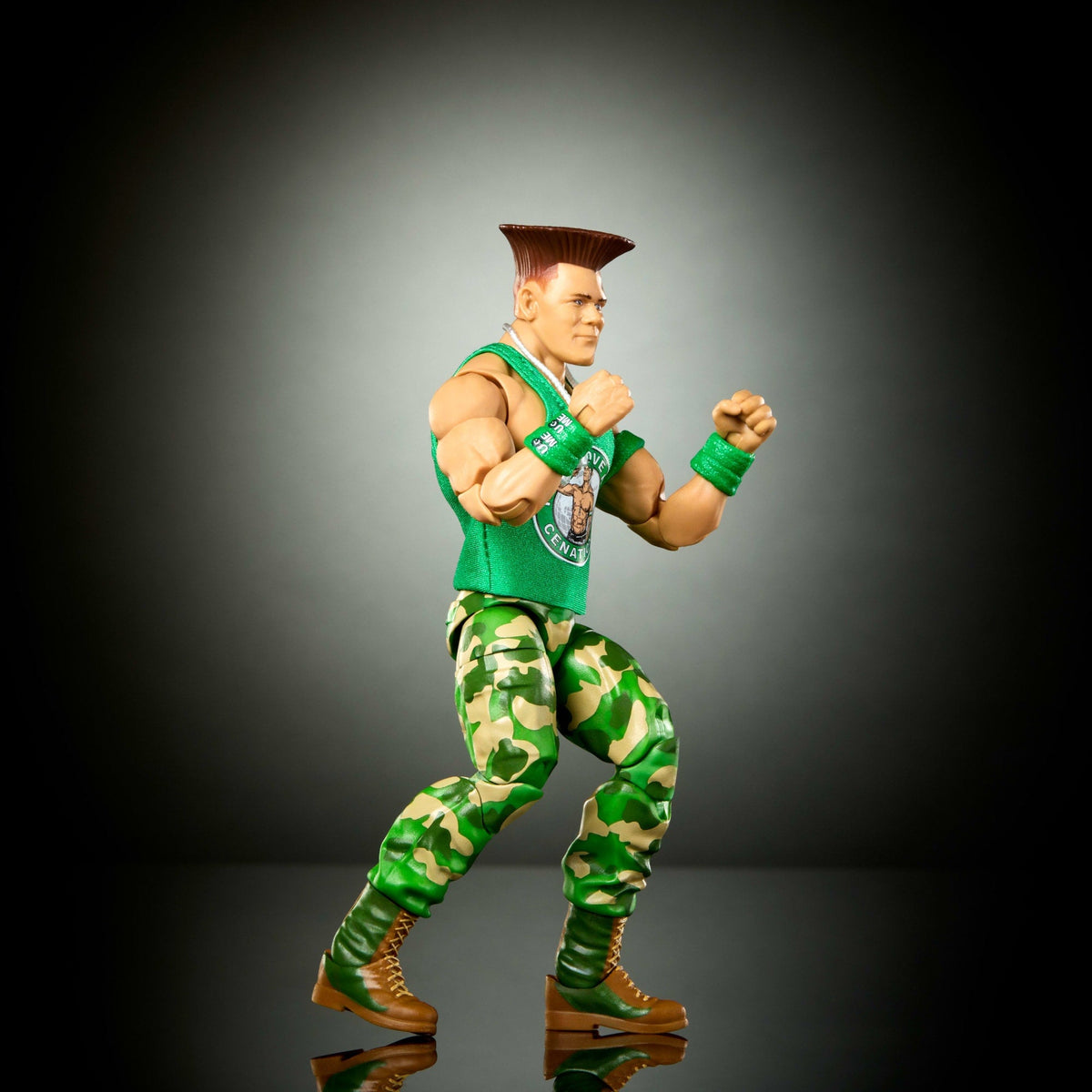 WWE X Street Fighter John Cena Action Figure & Accessories, 6-Inch Collectible Guile Mashup Set