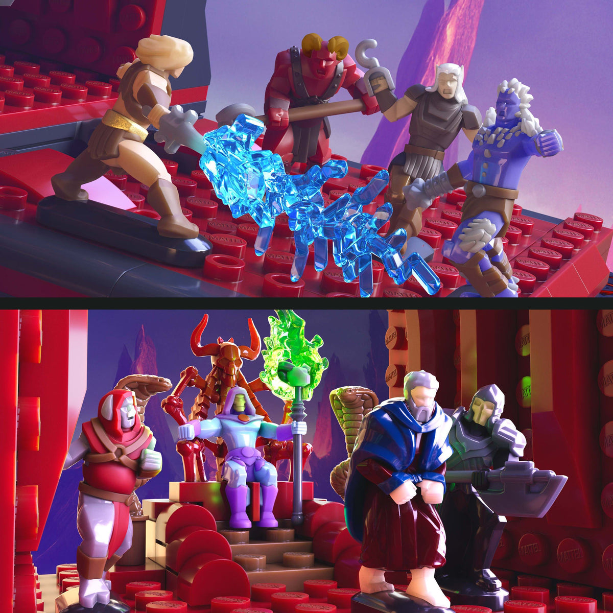 Coffret de Construction Le Combat de La Montagne du Serpent Mattel Brick Shop
