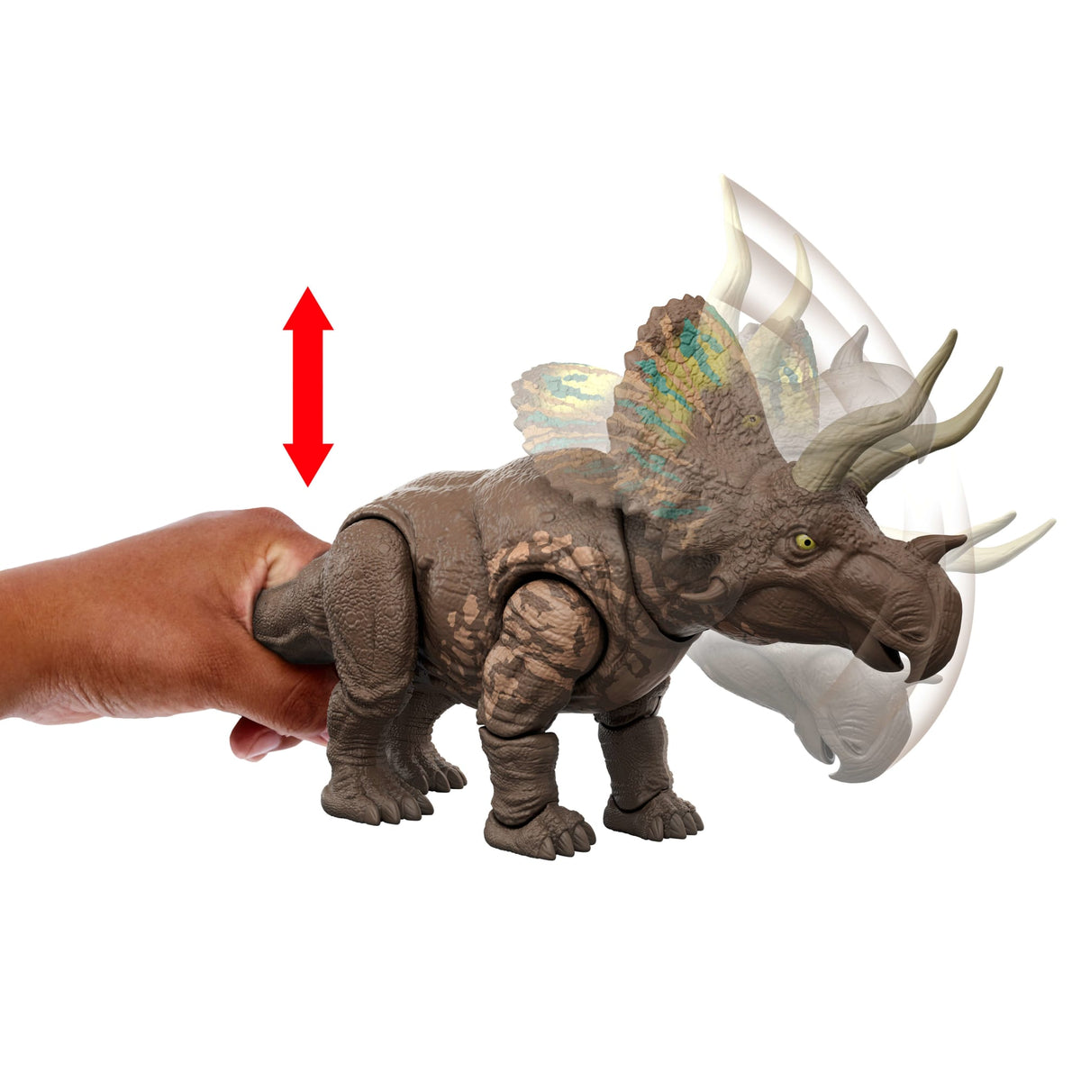 Jurassic World Dinosaurio de Juguete Rebirth Rastreadores Gigantes Eotriceratops