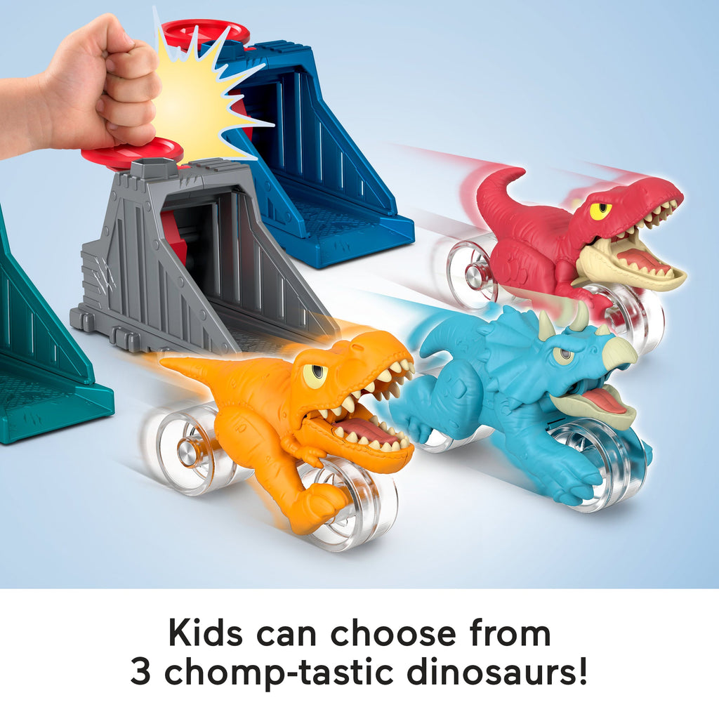 Imaginext Jurassic World Launcher Set With Chomping Toy Triceratops & 2 Accessories
