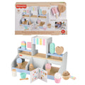 Fisher-Price Wooden Ice Cream Shop Set For Preschool Pretend Play, 18 Wood Pieces