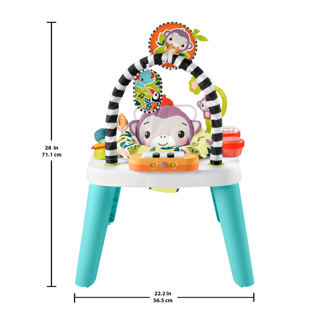Fisher-Price 2-In-1 Purple Monkey Musical Baby Activity Center & Toddler Play Table