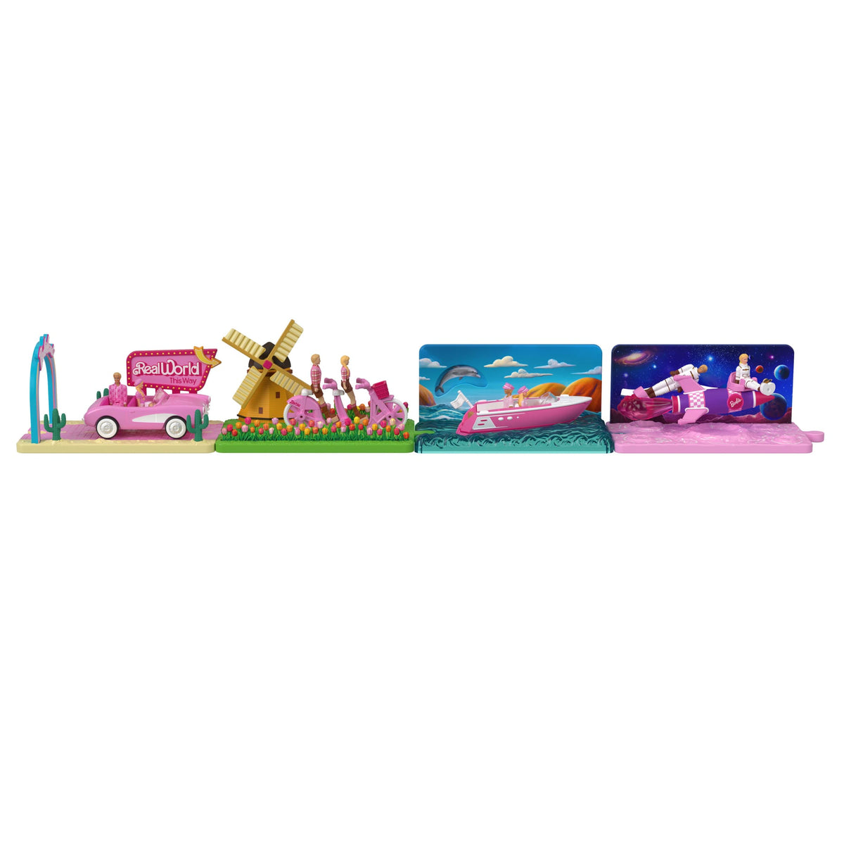 Barbie Mini BarbieLand Veículo para Boneca O Filme Barbie e Ken em uma Bicicleta