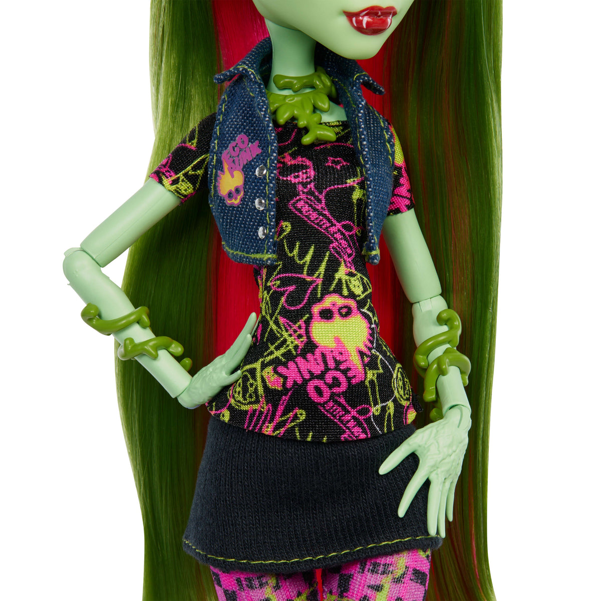 Monster High Boo-Riginal Creeproduction Venus Mcflytrap Doll With Diary, Doll Stand And Pet