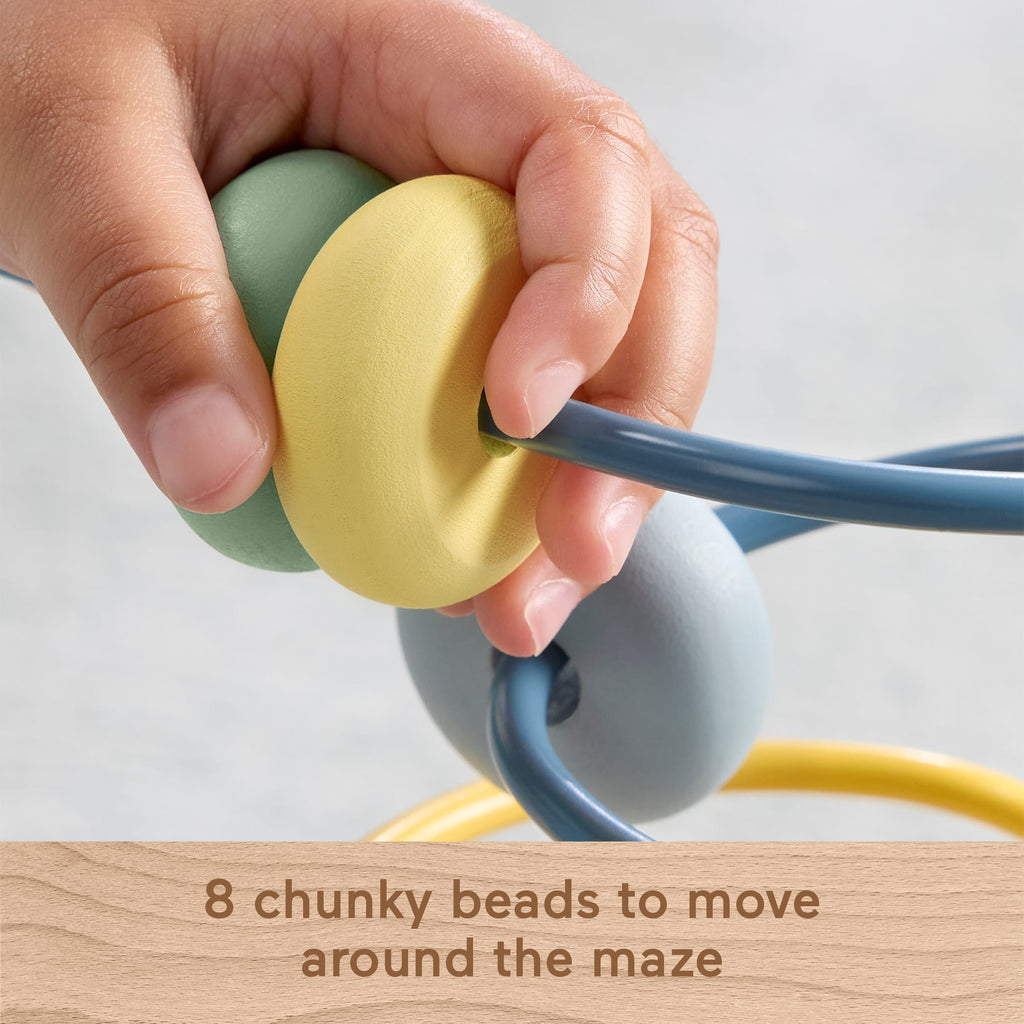Fisher-Price Wooden Bead Maze, Animal-Themed Baby & Toddler Fine Motor Activity Toy