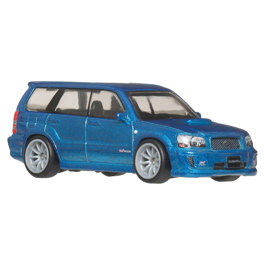Hot Wheels Premium Kultowe auta 2-pak Mitsubishi Lancer Evolution IX Wagon + Subaru Forester Samochody 1:64 Zestaw autek Zabawki 3+