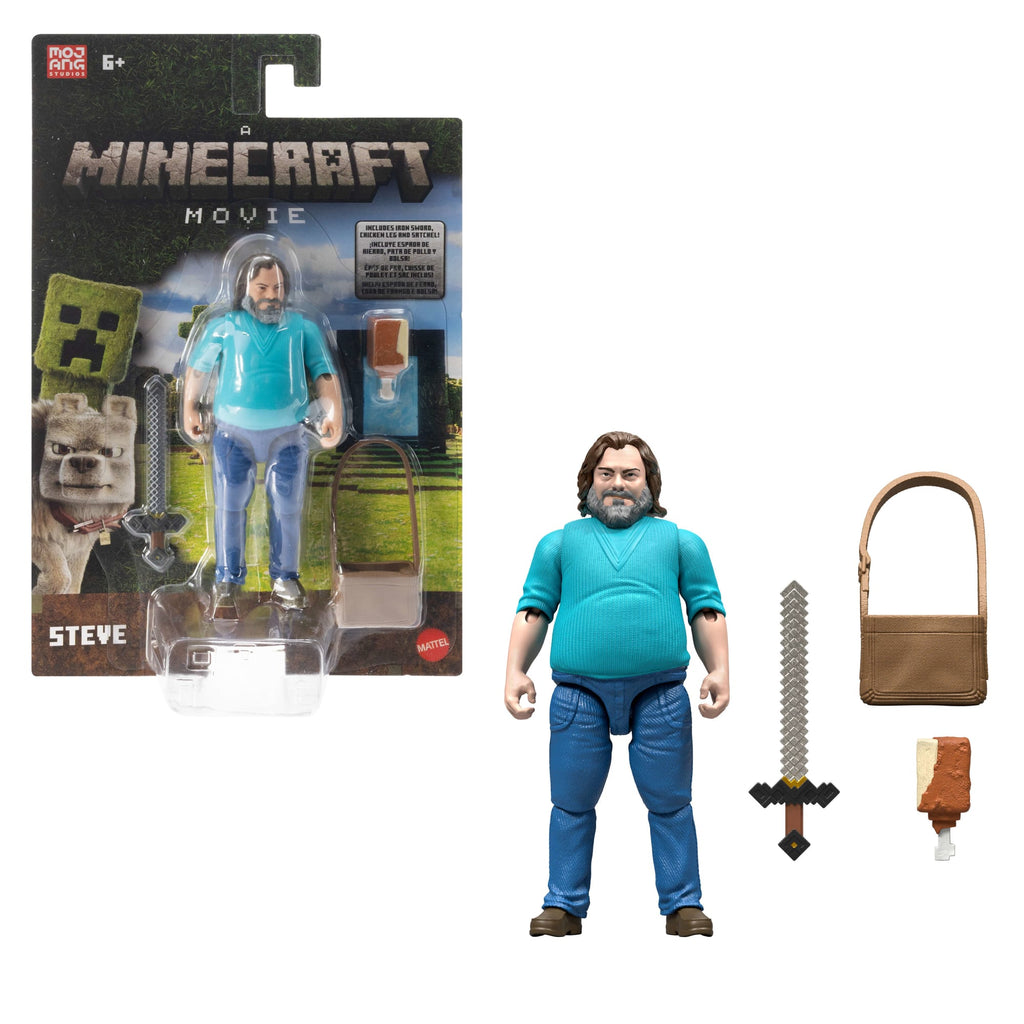 Minecraft o Filme Figura de Ação Steve de 4 polegadas