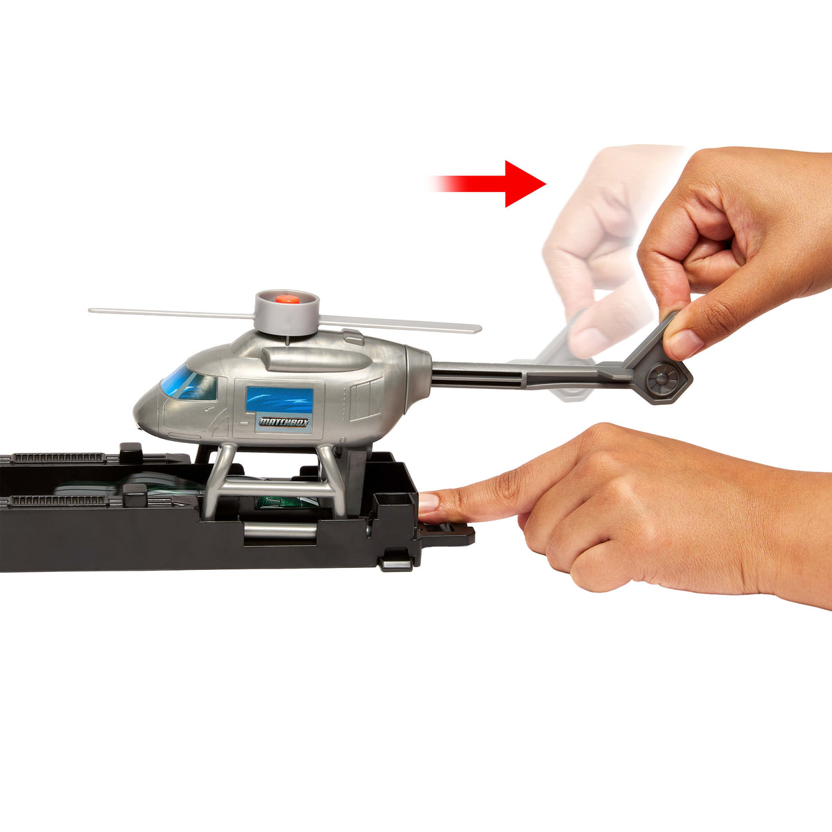 Matchbox Transforming Mobile Command, Large-Scale Vehicle With Helicopter & 2 Toy Cars From The Movie