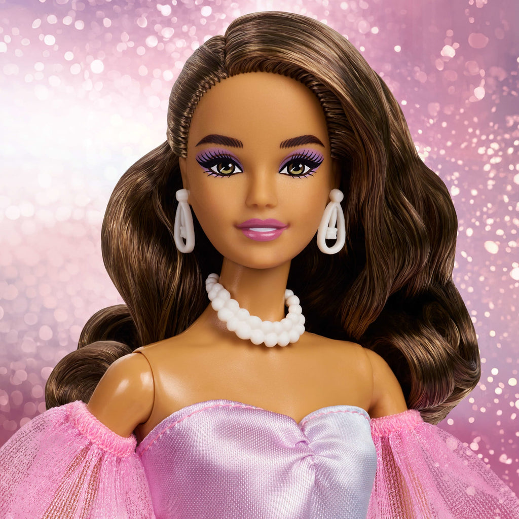 Barbie Signature Birthday Wishes Fashion Doll in Dress With Pastel Rainbow Effect, Collectible Gift