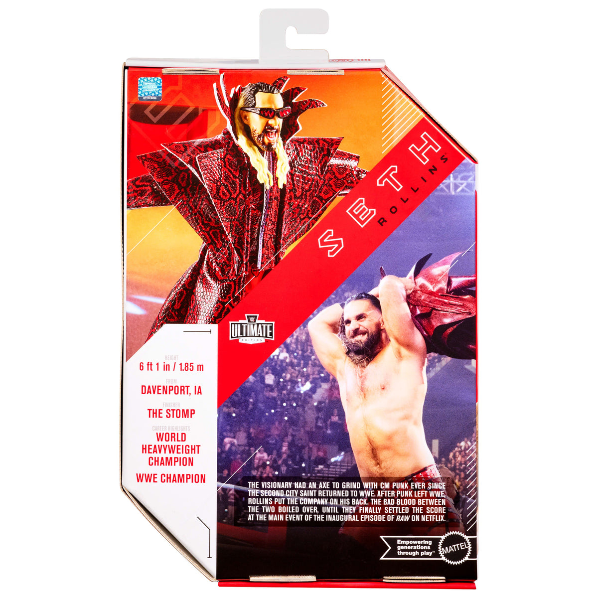 WWE Ultimate Edition Seth Rollins Action Figure & Accessories Set, Greatest Hits 6-inch Collectible
