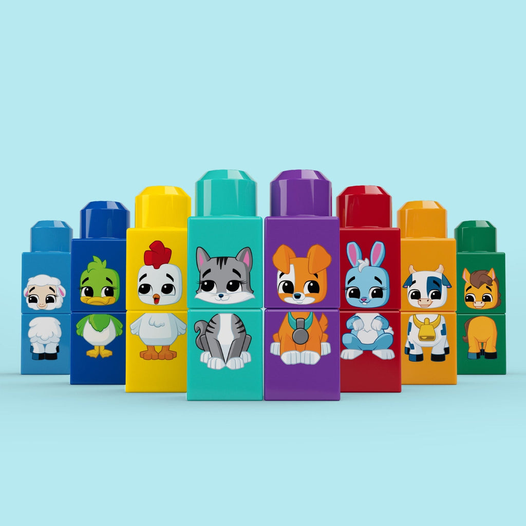 MEGA BLOKS Juguete de Construcción Tractor Animalitos Arma y Combina