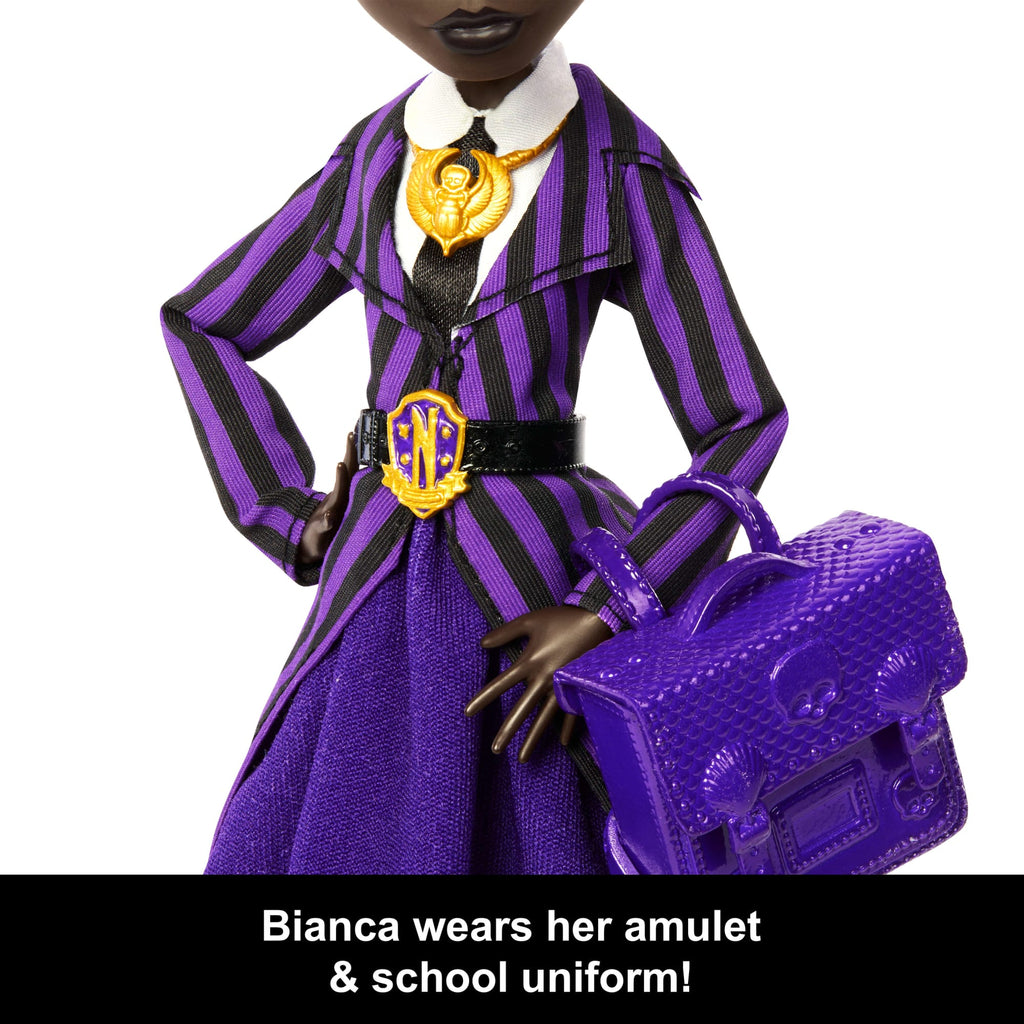 Monster High X Wednesday Collectible Doll, Bianca Barclay in Nevermore Academy Uniform