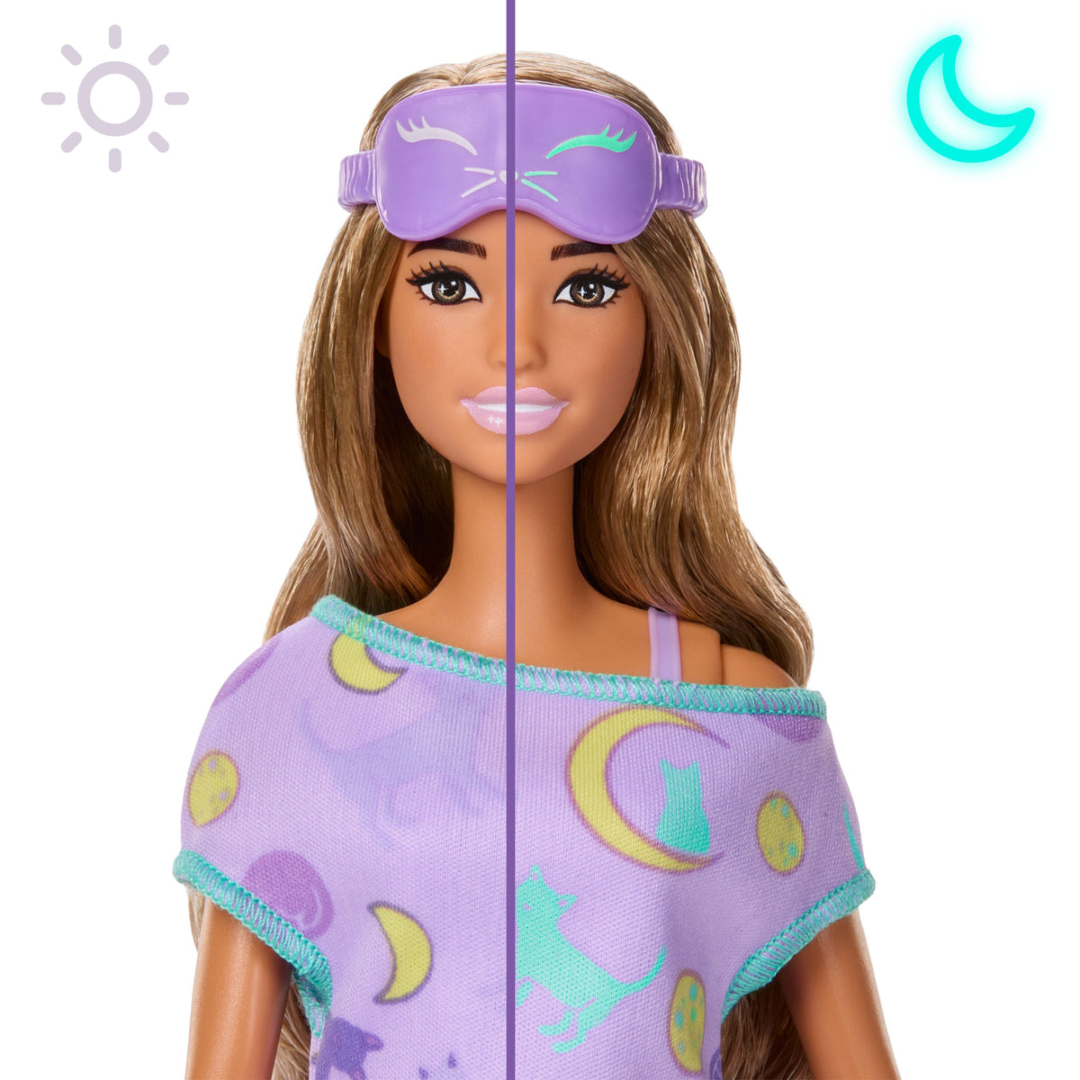 Barbie Party Unboxed Sleepover Reveal Series Purple Pajama Doll & Accessories With 7 Surprises
