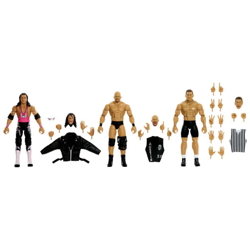 WWE Elite Legacy Submission Match 3 Action Figures & Accessories Set, 6-Inch Collectible