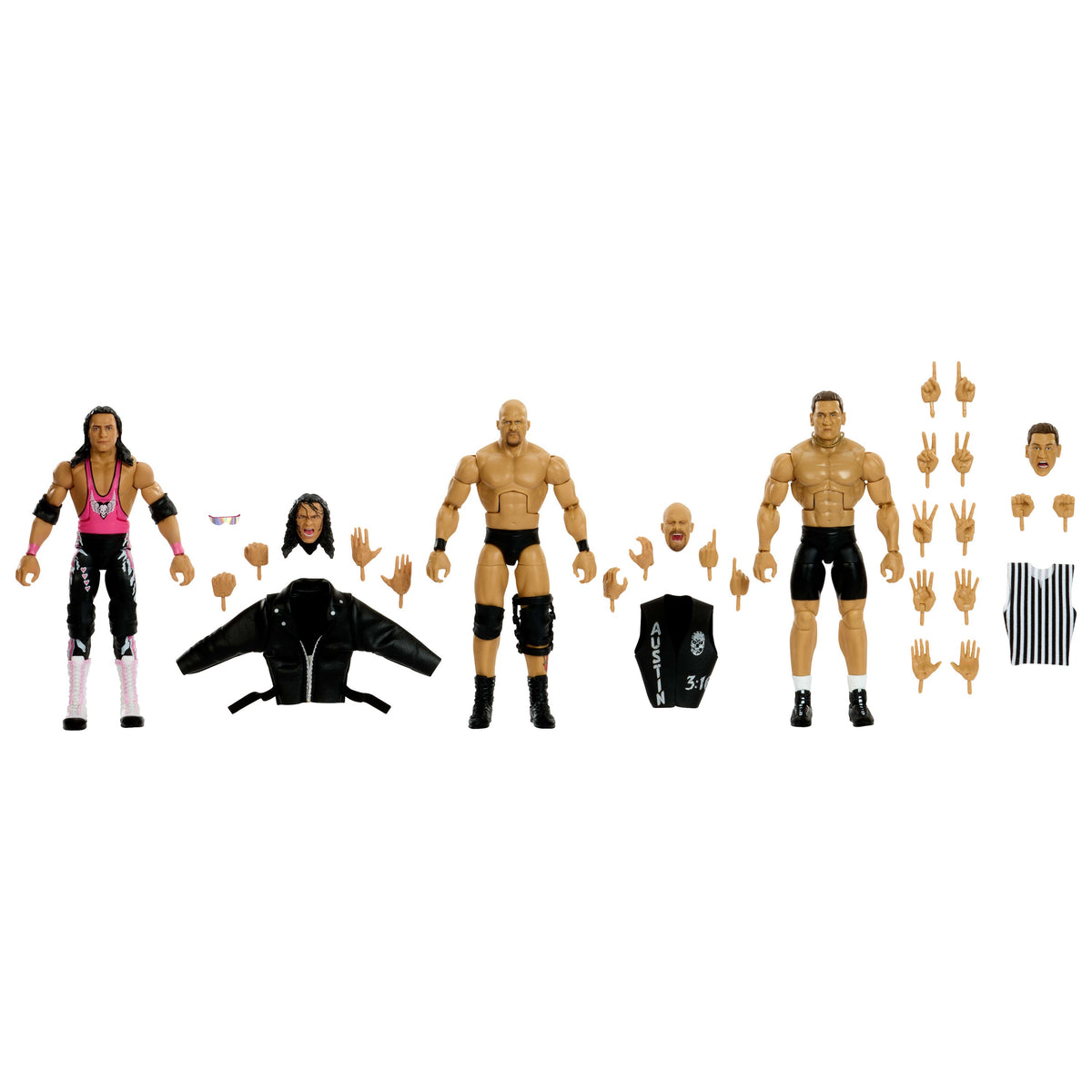 WWE Elite Legacy Submission Match 3 Action Figures & Accessories Set, 6-Inch Collectible
