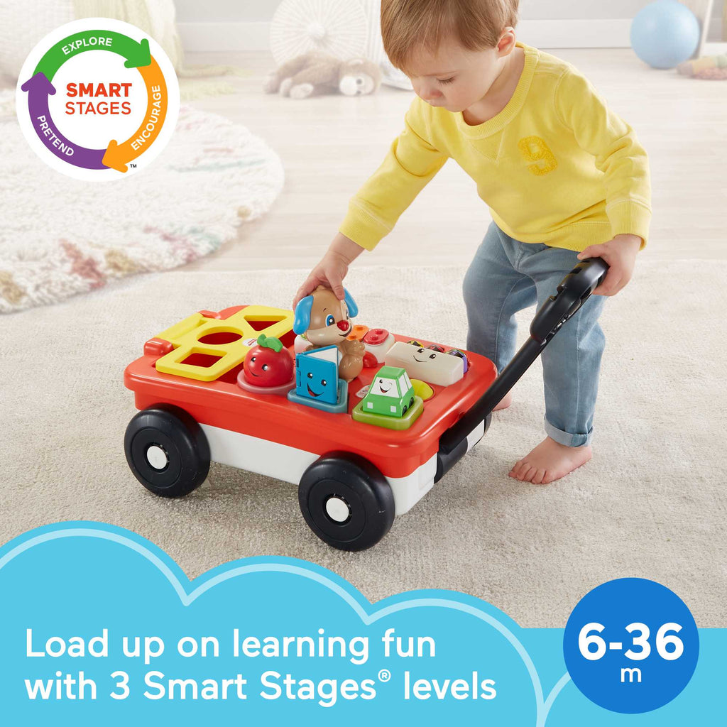 Fisher-Price Laugh & Learn Pull & Play Learning Wagon Baby & Toddler Toy With 4 Accessories