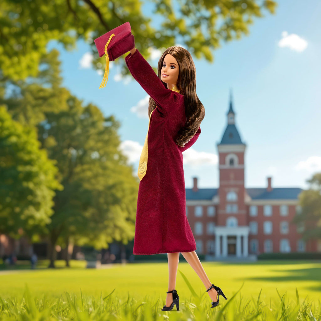Barbie Signature Graduation Wishes Fashion Doll With Burgundy Robe & Tassel Cap, Collectible Gift