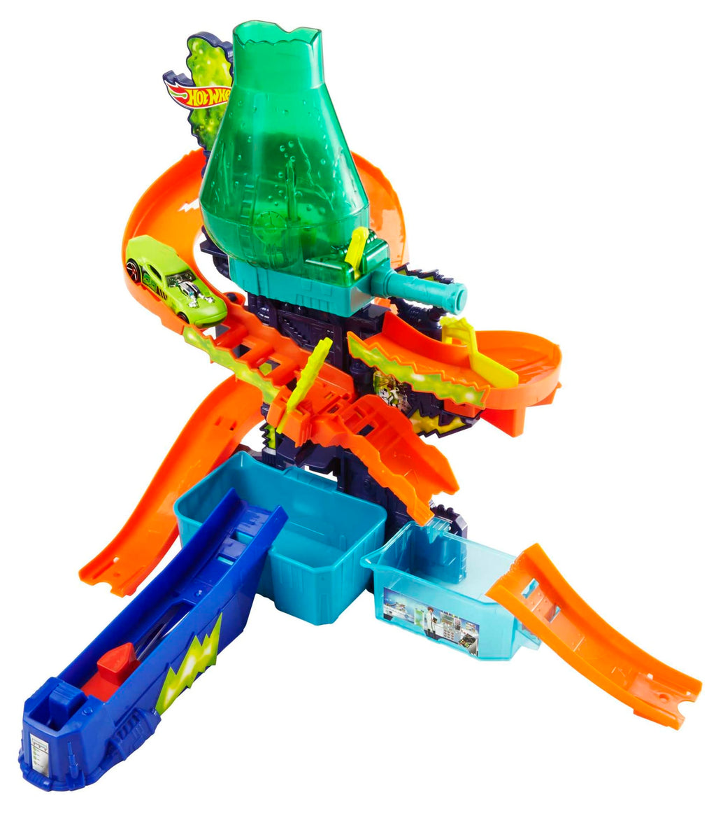 Hot Wheels City Pista de Juguete Color Shifters Laboratorio Científico