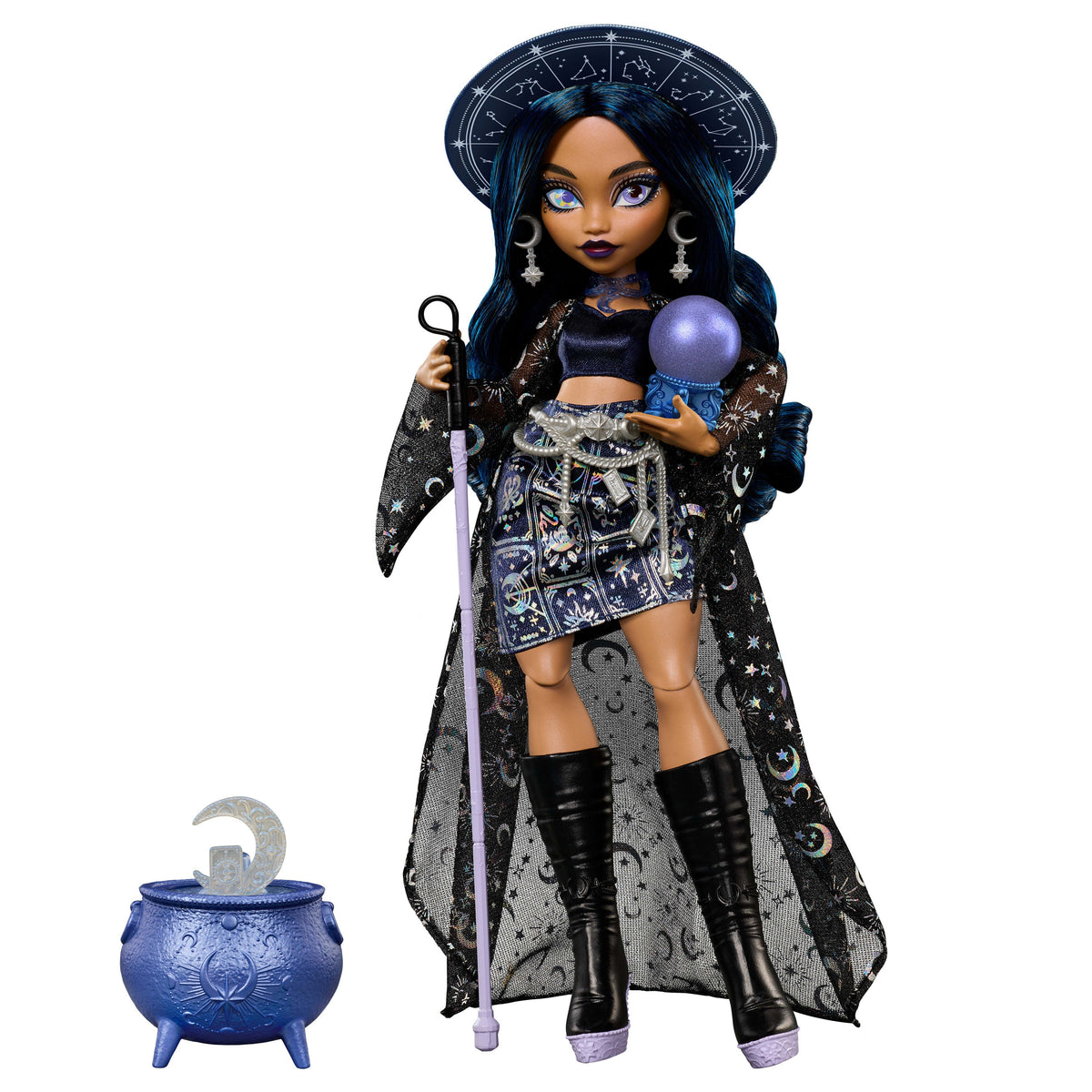 Moonspell Magic By Monster High Claire De Luna Fashion Doll, Clairvoyant Witch With Accessories