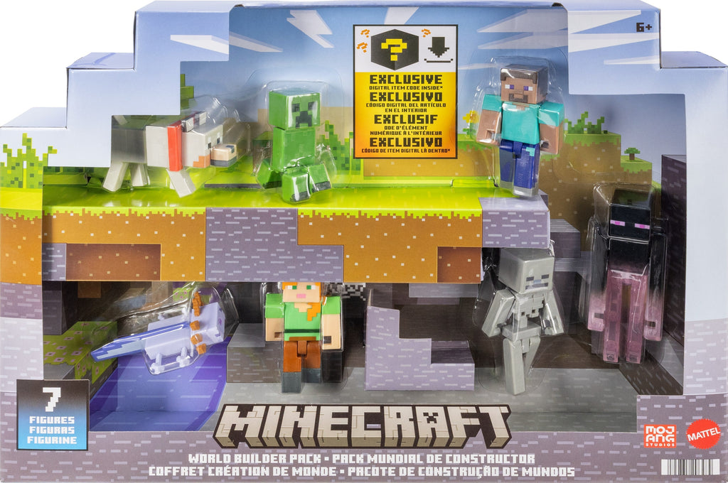Minecraft Vanilla Figura de Ação Pack Criad or de Mundos