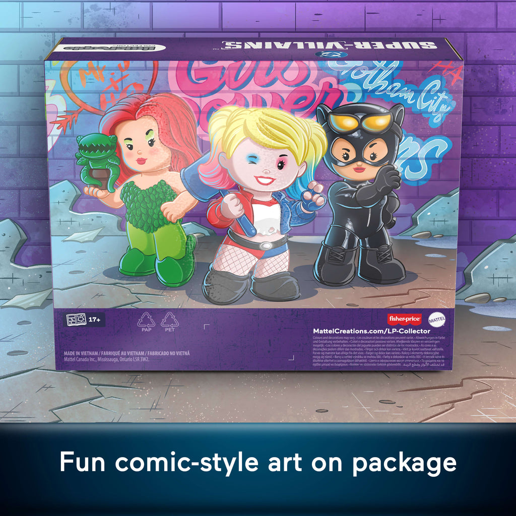 Little People Collector DC Super-Villains Special Edition Set For Comic Book Fans, 3 Figures