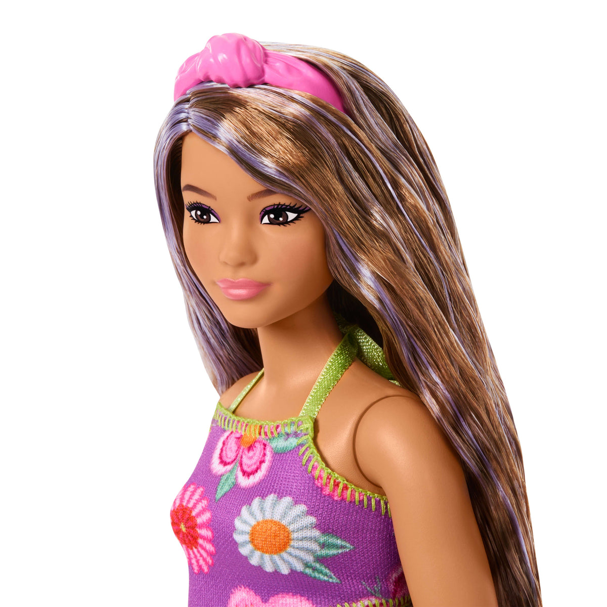 Barbie Style barbie fashionista vestido morado floral
