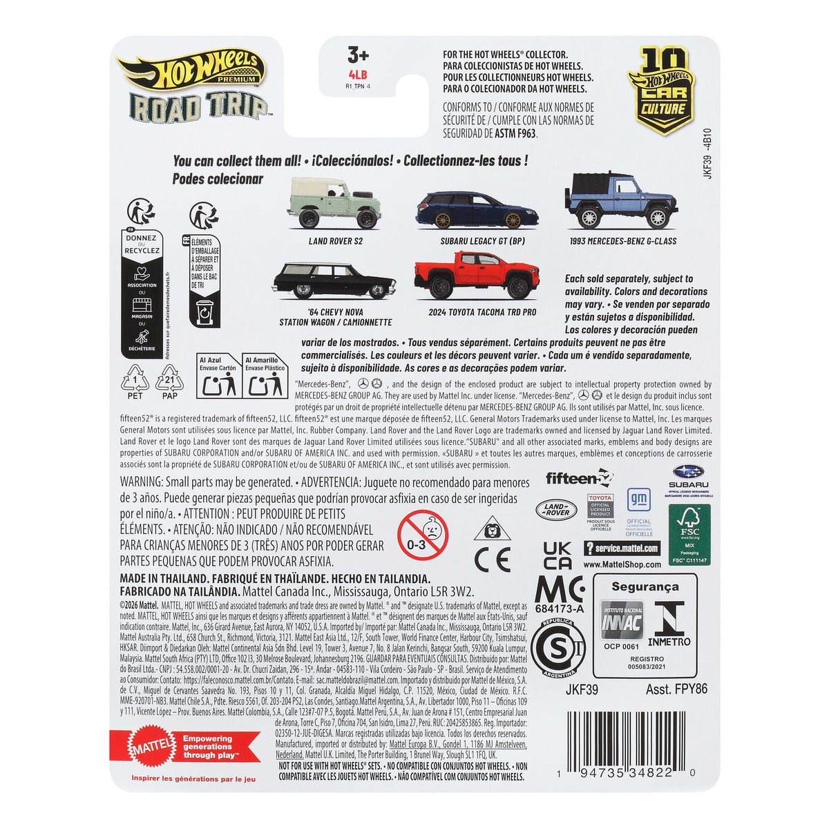 Hot Wheels Collector Veículo de Coleção Carro Cultura Automotiva 64 Chevy Wagon