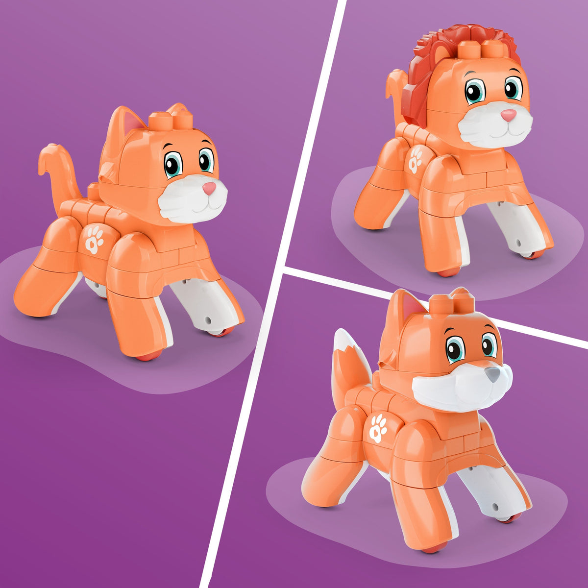 Mega Bloks Mega Bloks Juguete de Construcción 3 en 1 Gatito Andante