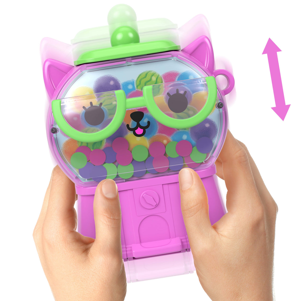 Polly Pocket Conjunto de Brinquedo Compacto Gatinho Máquina de Chicletes
