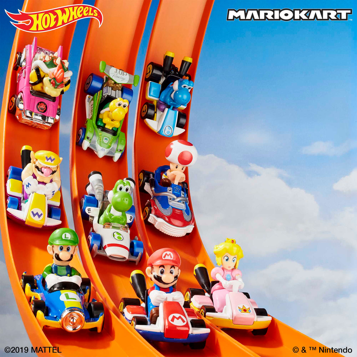 Hot Wheels Mario Kart Veículo de Brinquedo Toad Sneeker