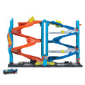 Hot Wheels City Track Set With 1 Toy Car, Transforming Race Tower Playset