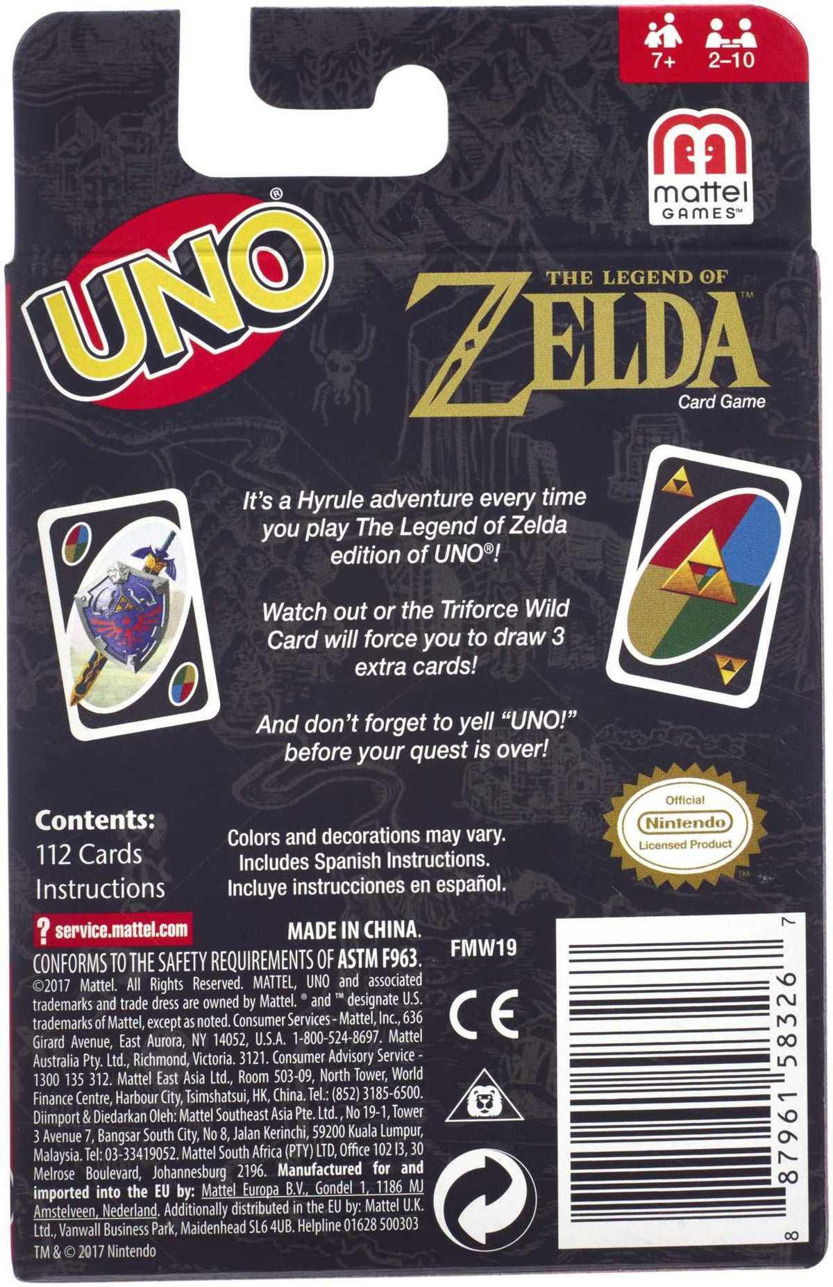 Zelda UNO Card Game Special Legend Rule Exclusive Edition