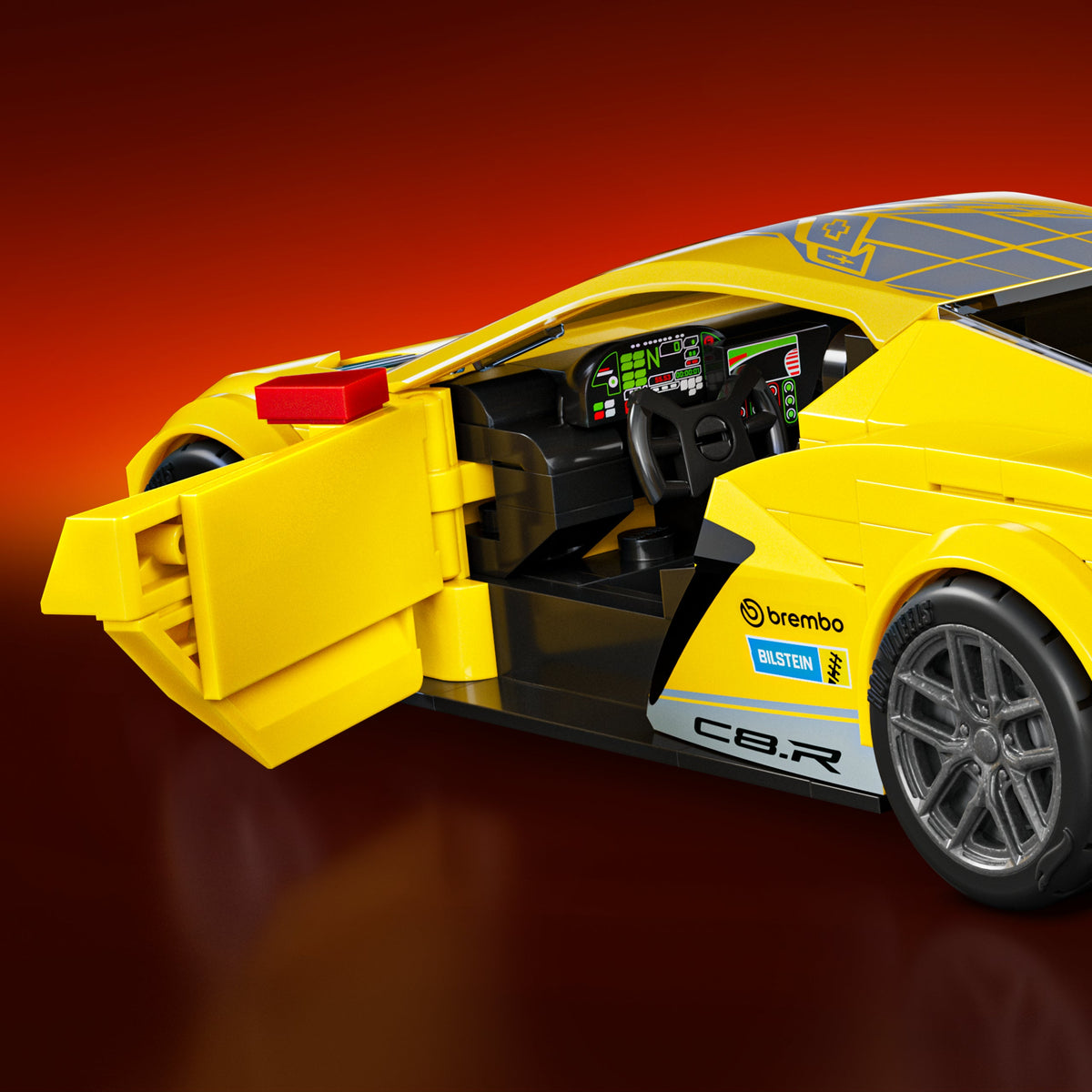 Mattel Brick Shop Hot Wheels Jogo de Construção Speed '20 Corvette C8.R
