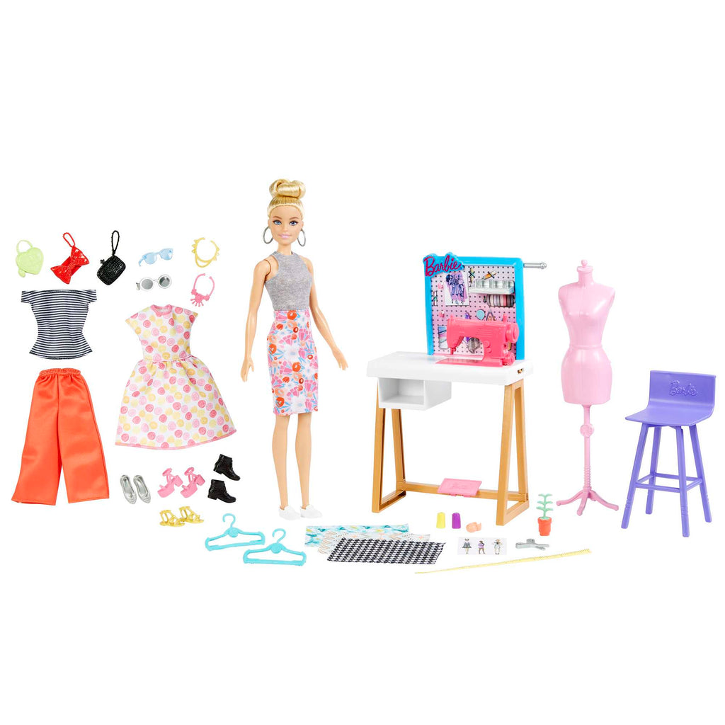 Barbie Fashion Designer Doll (12-In/30.40-Cm) & Studio, 25+ Design & Fashion Accessories, Ages 3 & Up
